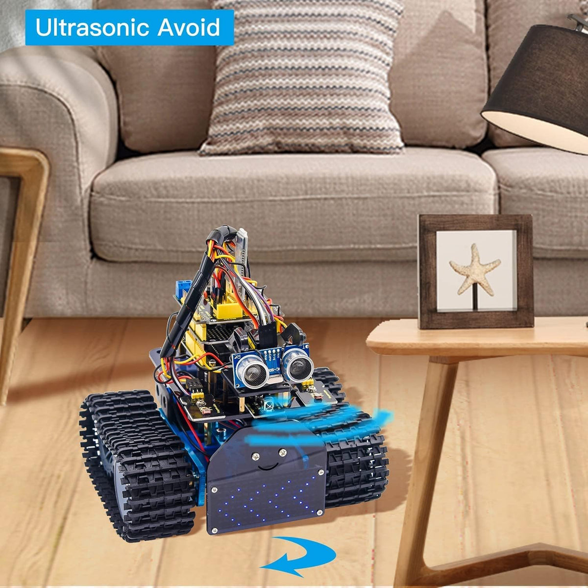 Mini Tank Robot Smart Car Kit with IR and App Control E9995