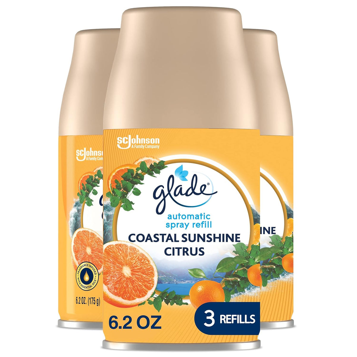 Coastal Sunshine Citrus + Bubbly Berry Splash Automatic Spray Air Fresheners H624