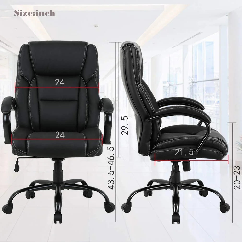 Black High Back Ergonomic Computer Chair with Lumbar Support L69713