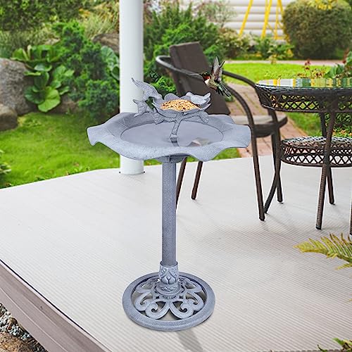 Grey Antique Large Birdbath I36903