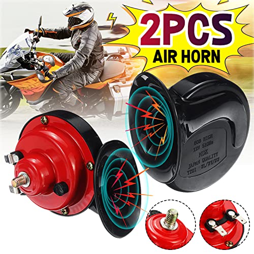 1Pair 12V Waterproof Electric Snail Horn (Black) M7443