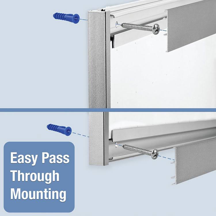 Mahogany Magnetic Whiteboard 4 x 3 Feet L38137