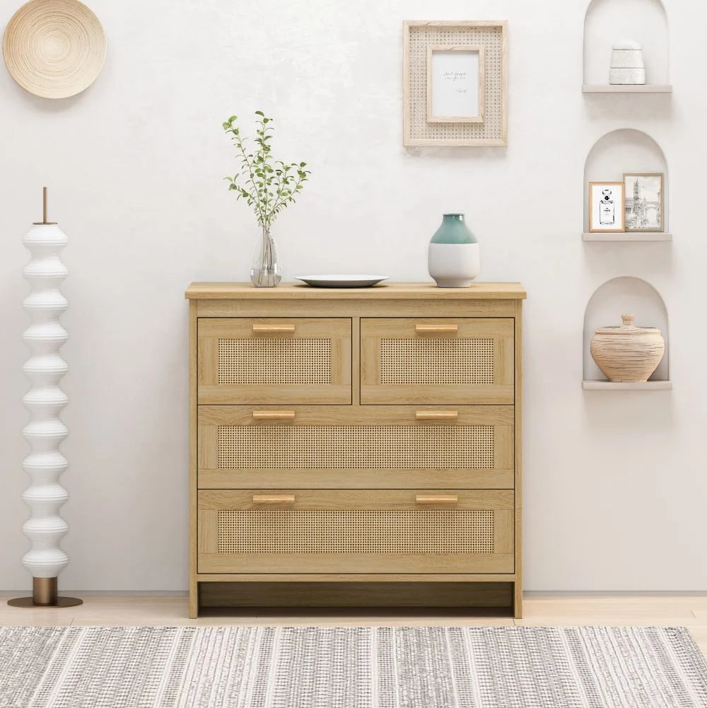 4 Drawers Rattan Cabinet Q563