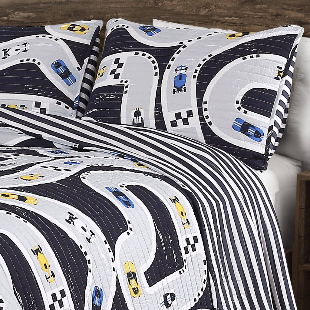 Navy Quilt Set Twin G982