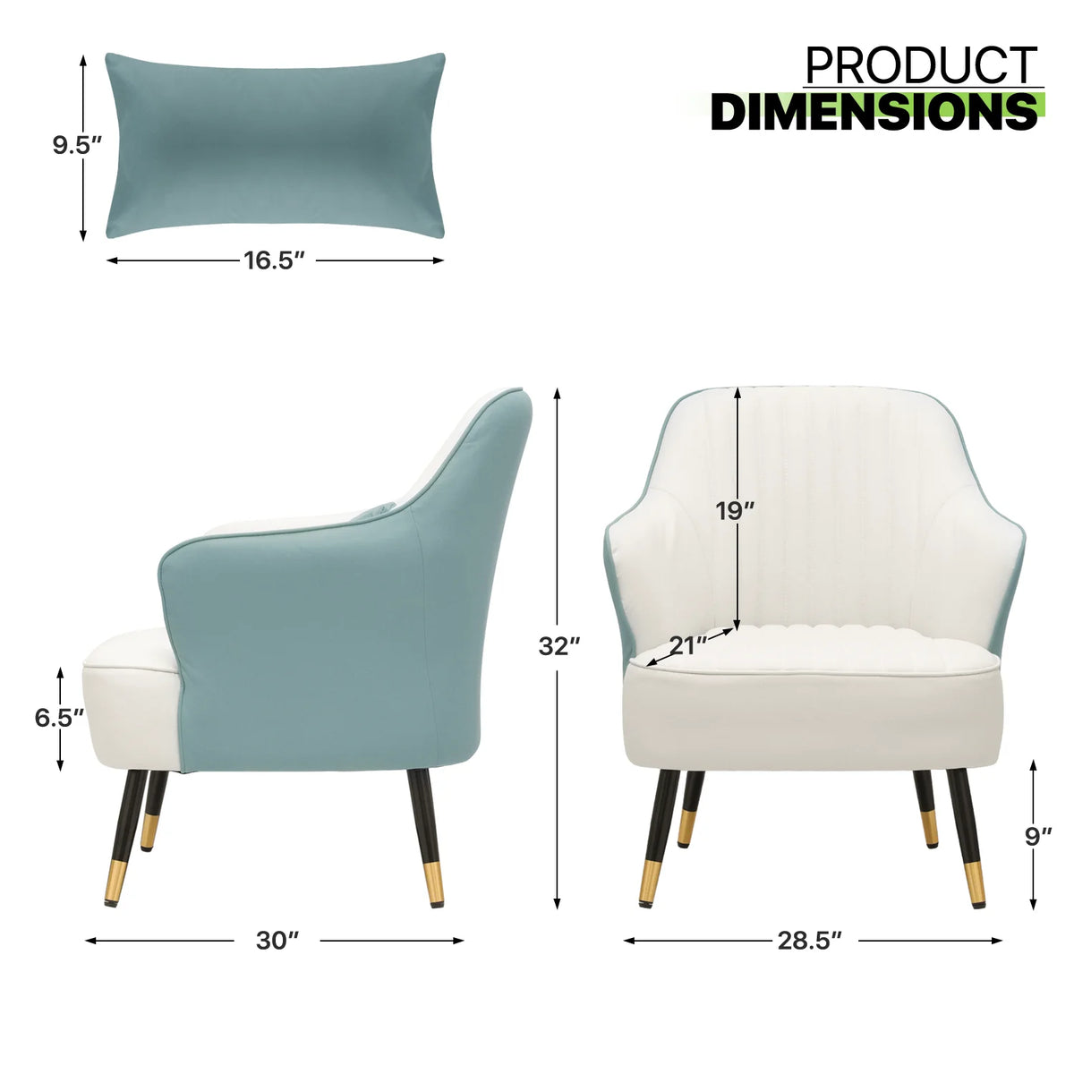 Cadet Blue Upholstered Accent Chair O575008