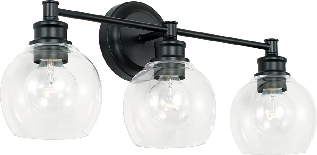 4-Light Clear Glass Bath Vanity Wall Mount X9656