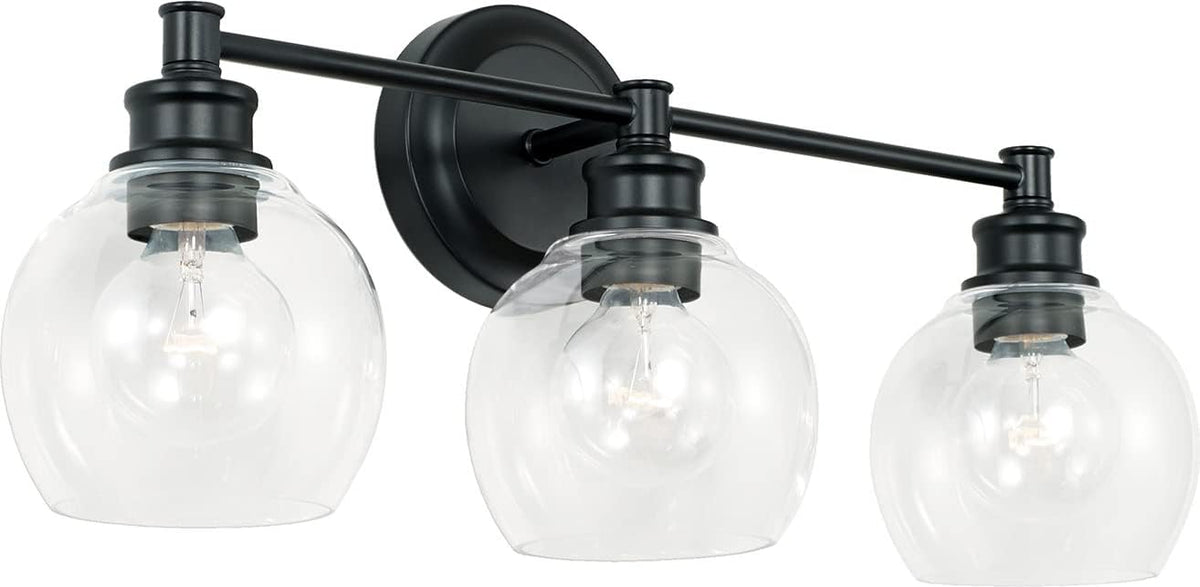 4-Light Clear Glass Bath Vanity Wall Mount X9656