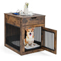 2-In-1 Dog Crate Side End Table with Drawer W587