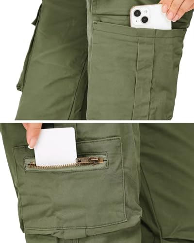 Relaxed Fit Cargo Pants with Zipper Pockets X584411