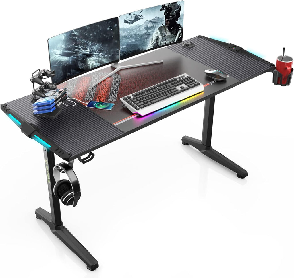 55 Inch Gaming Desk with RGB Led Lights B224