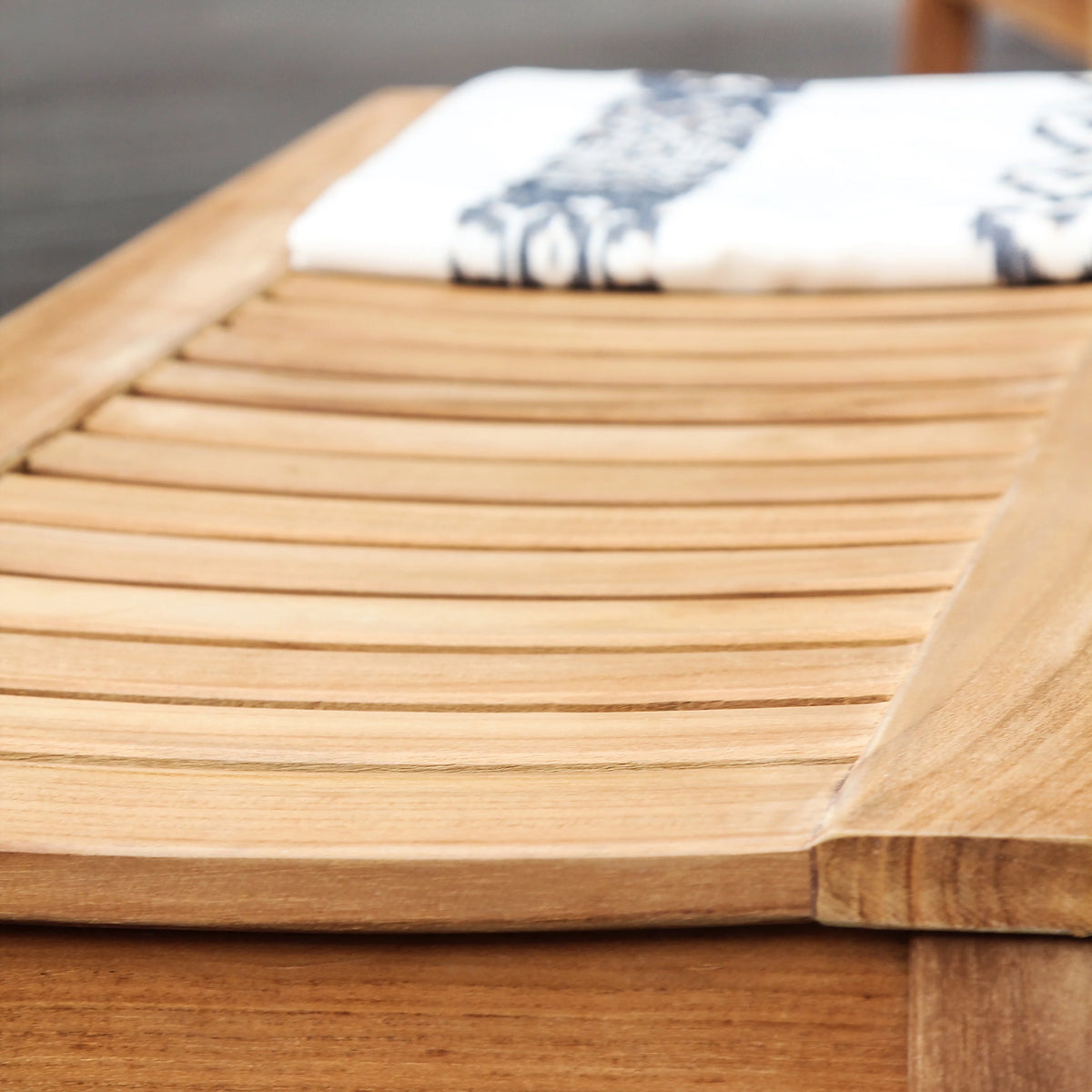 Solid Teak Wood Outdoor Backless Bench C64597