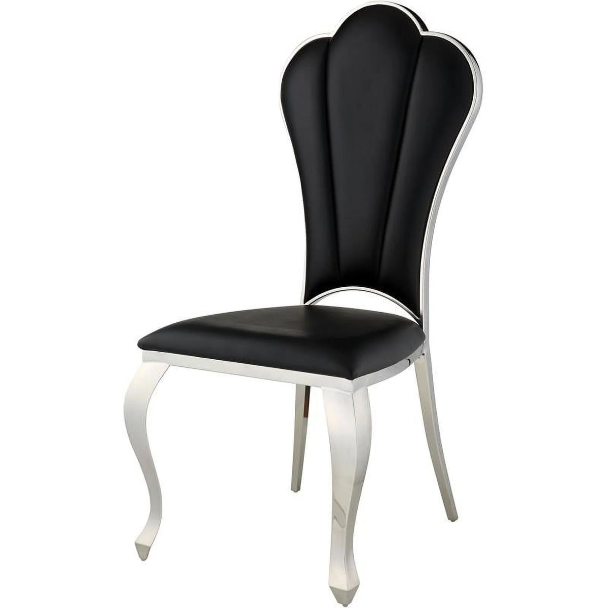 5-Piece Steel Dining Table & 4 Side Chairs in Black B96201