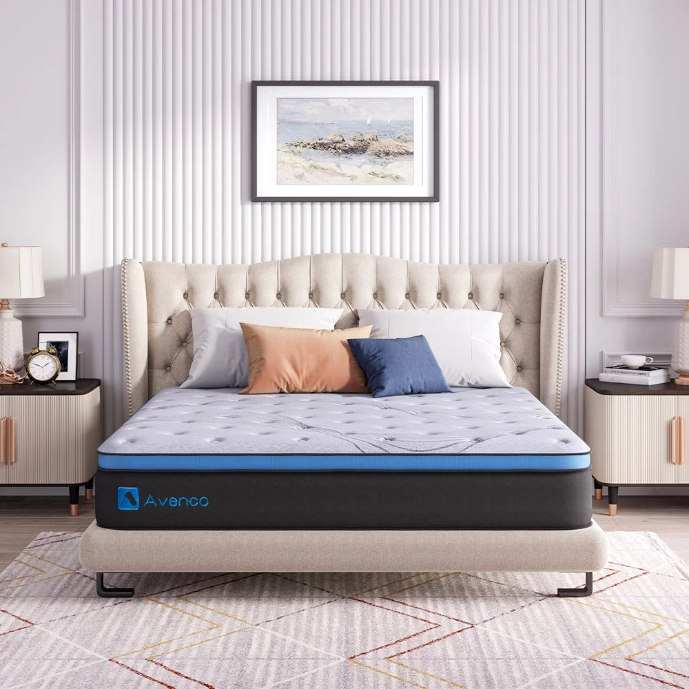 10 inch Gel Memory Foam Hybrid Mattress, Full Size Q6422