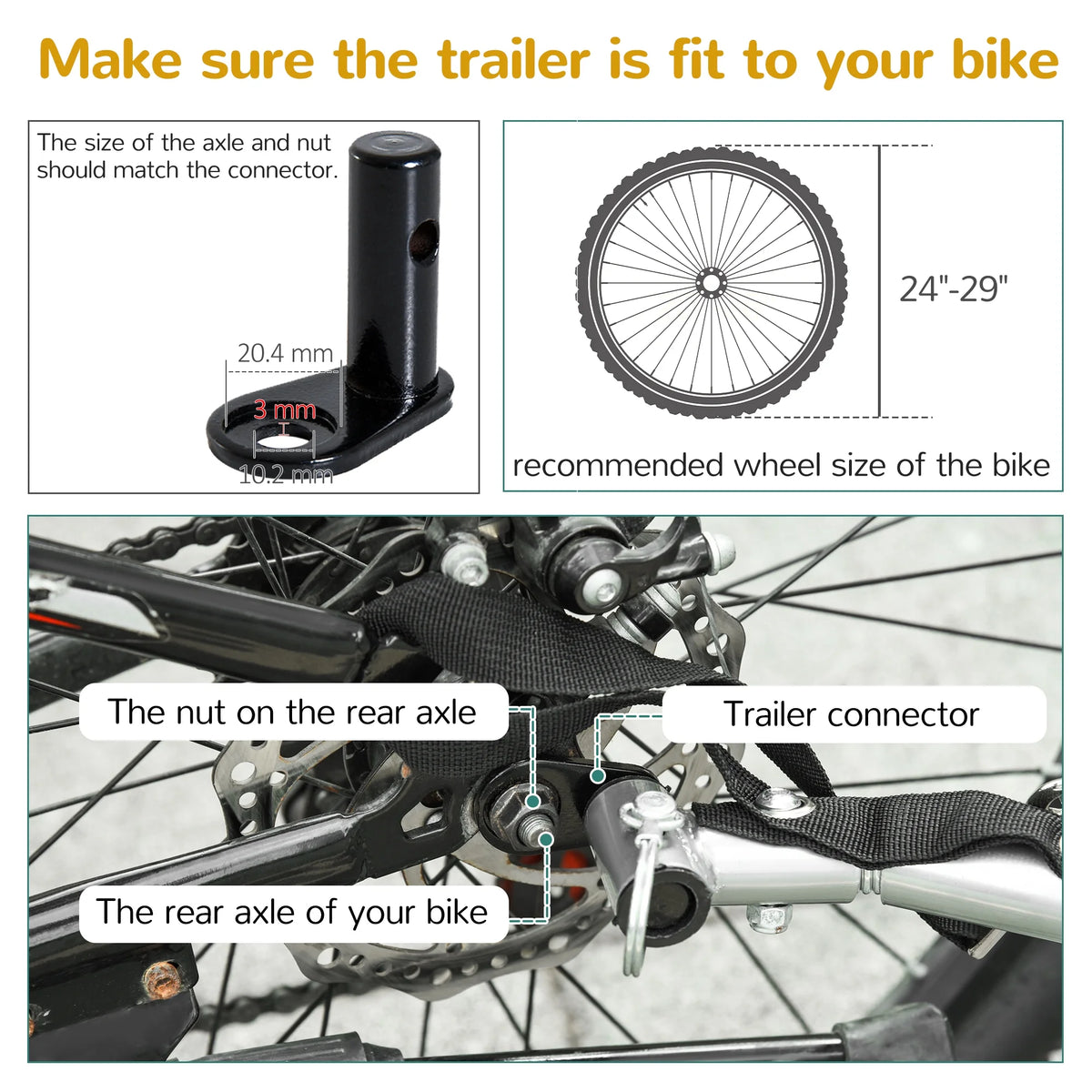 Double Baby Bike Trailer Stroller Swivel Wheel D311253