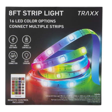 8ft Multicolor LED Light Strip with Remote O35135