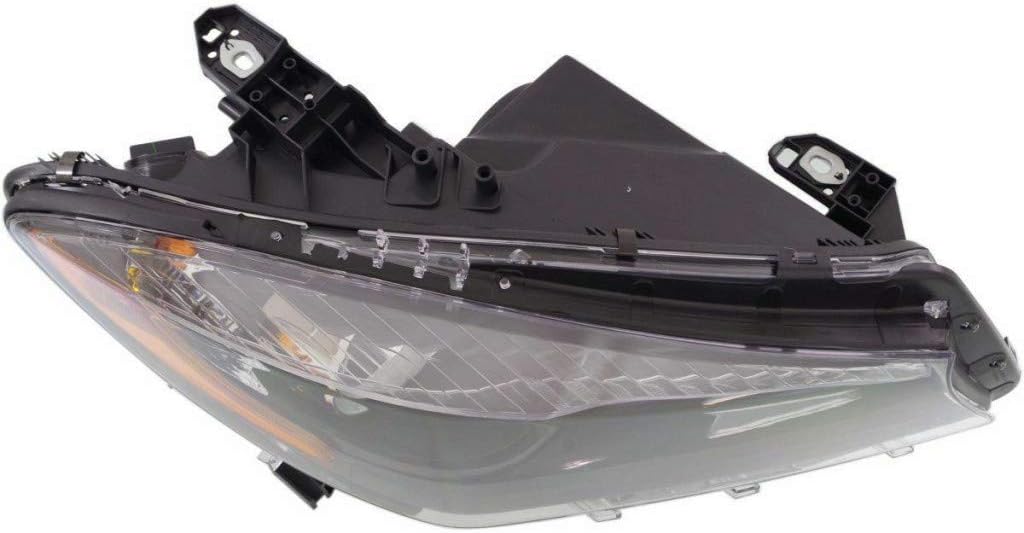 Passenger Side Headlight Assembly Black Housing E3931