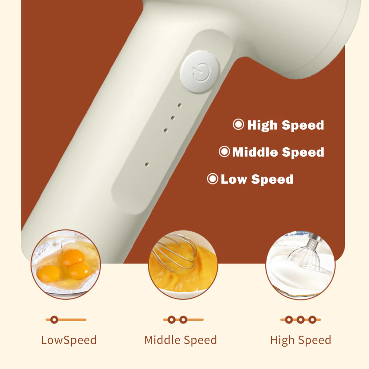 Electric Handheld Mixer with Egg Separator F2854