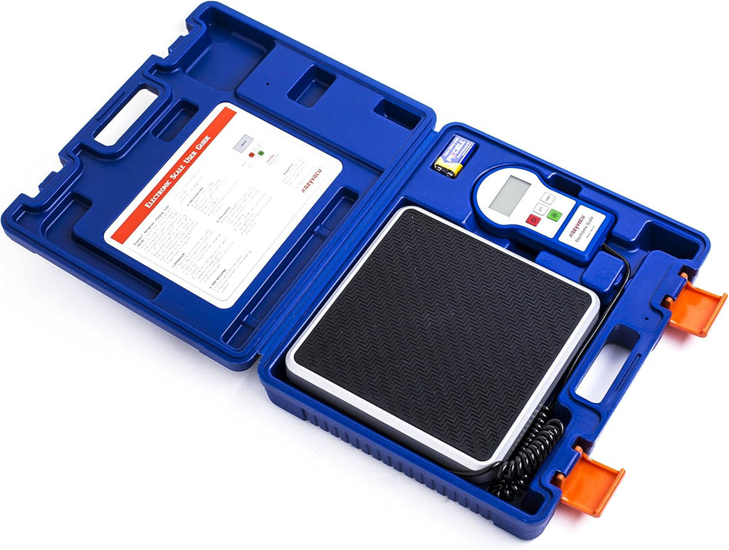 220lbs Digital Electronic Refrigerant Charging Weight Scales with Backlighting LCD Display, Carrying Case, Pack of 2 G3949