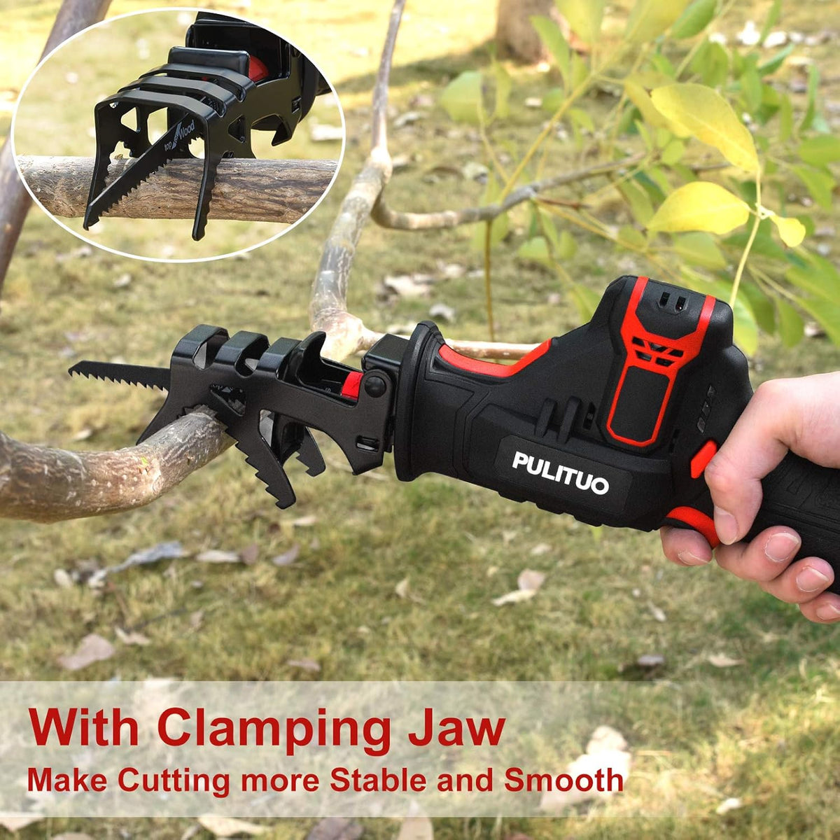 12V Cordless Reciprocating Saw with 2pcs 2.0Ah Li-Ion Battery and 4 Saw Blades A685231
