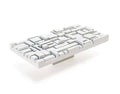 White Rectangular Cabinet Pull H117062