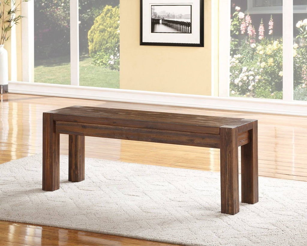 Rustic Brown Acacia Bench H6293