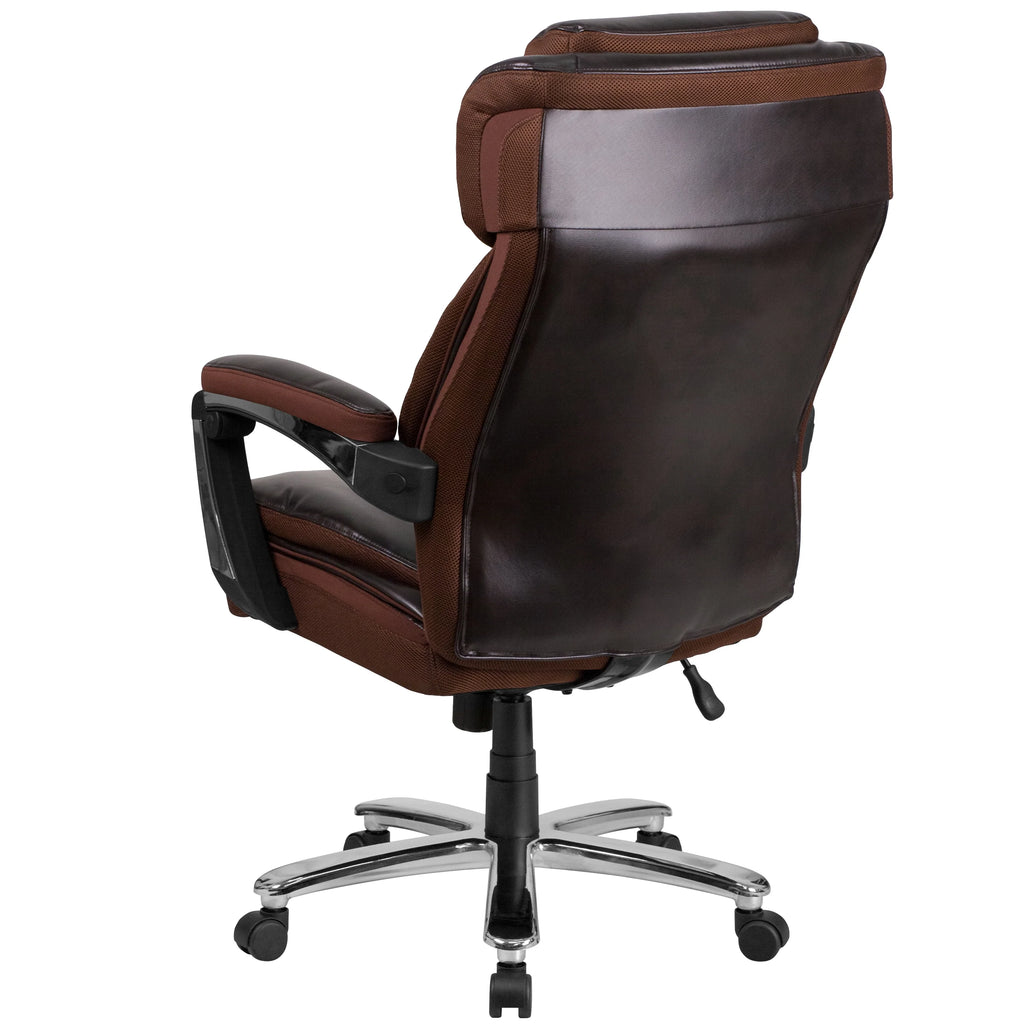 Brown LeatherSoft Ergonomic Office Chair with Headrest C5133