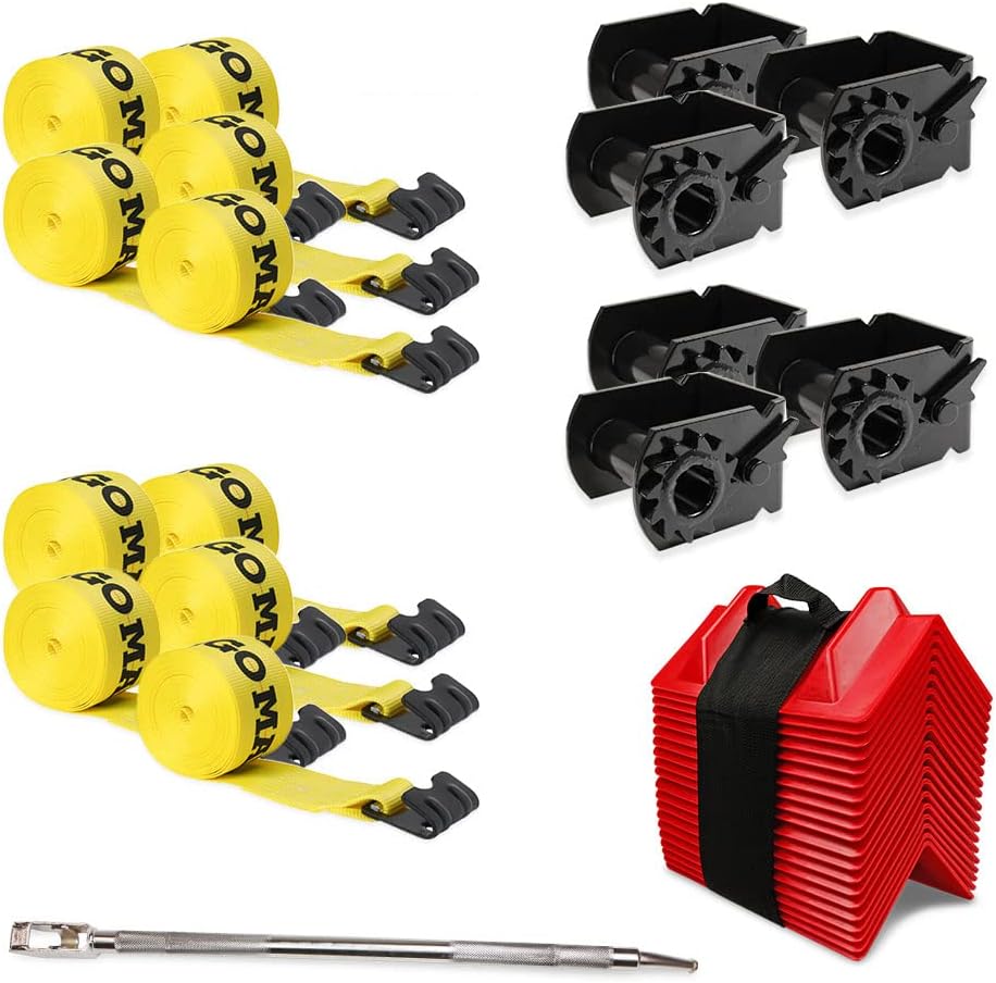 37 Pieces 4 Inch Flatbed Tie Down Kit Z664