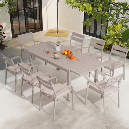 Aluminum 4-Piece Patio Dining Chairs with Cushions P6011