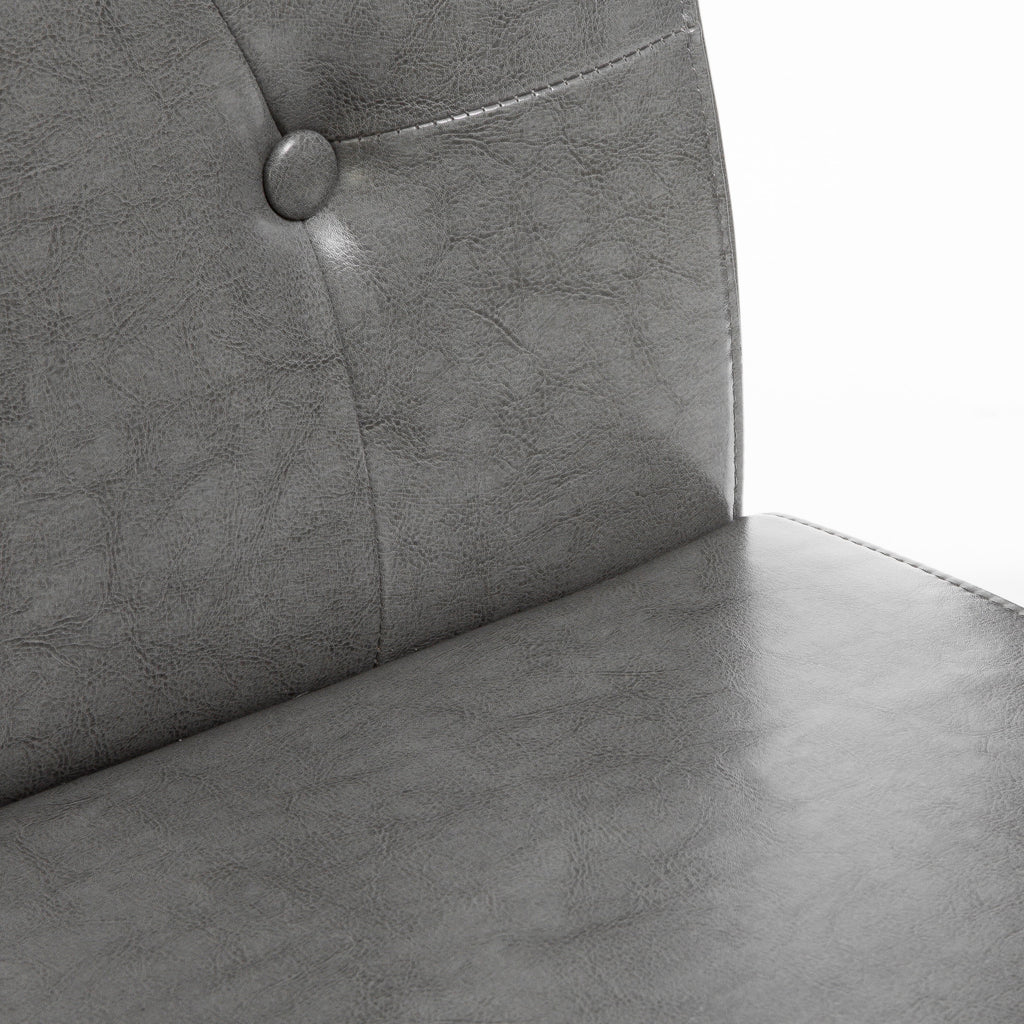 Bonded Leather Dining Chair, Set of 2, Gray U3702