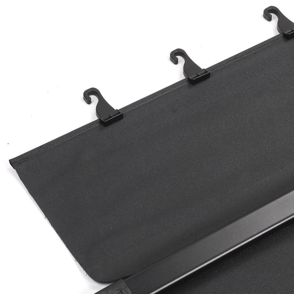 Black PVC & Aluminum Rod Retractable Cargo Cover B3184