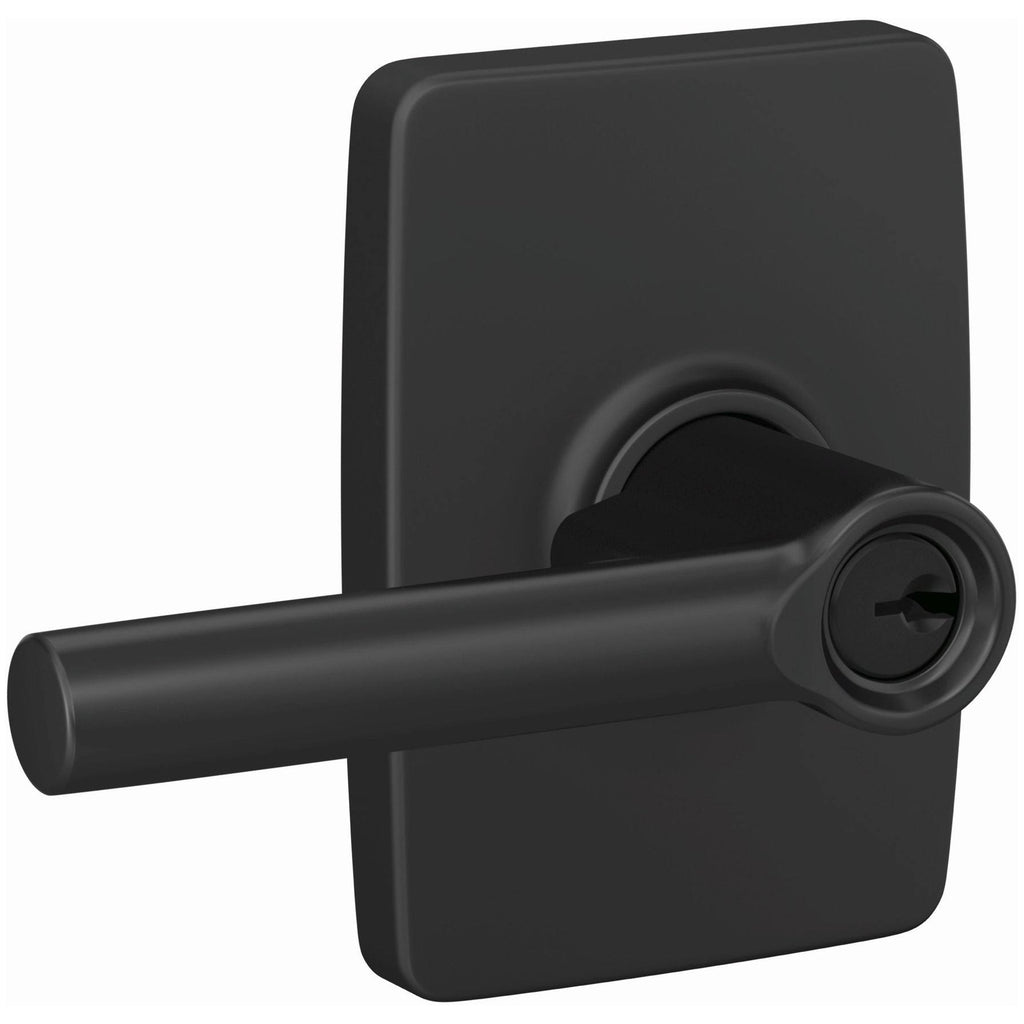 Matte Black Door Lever Set B6591