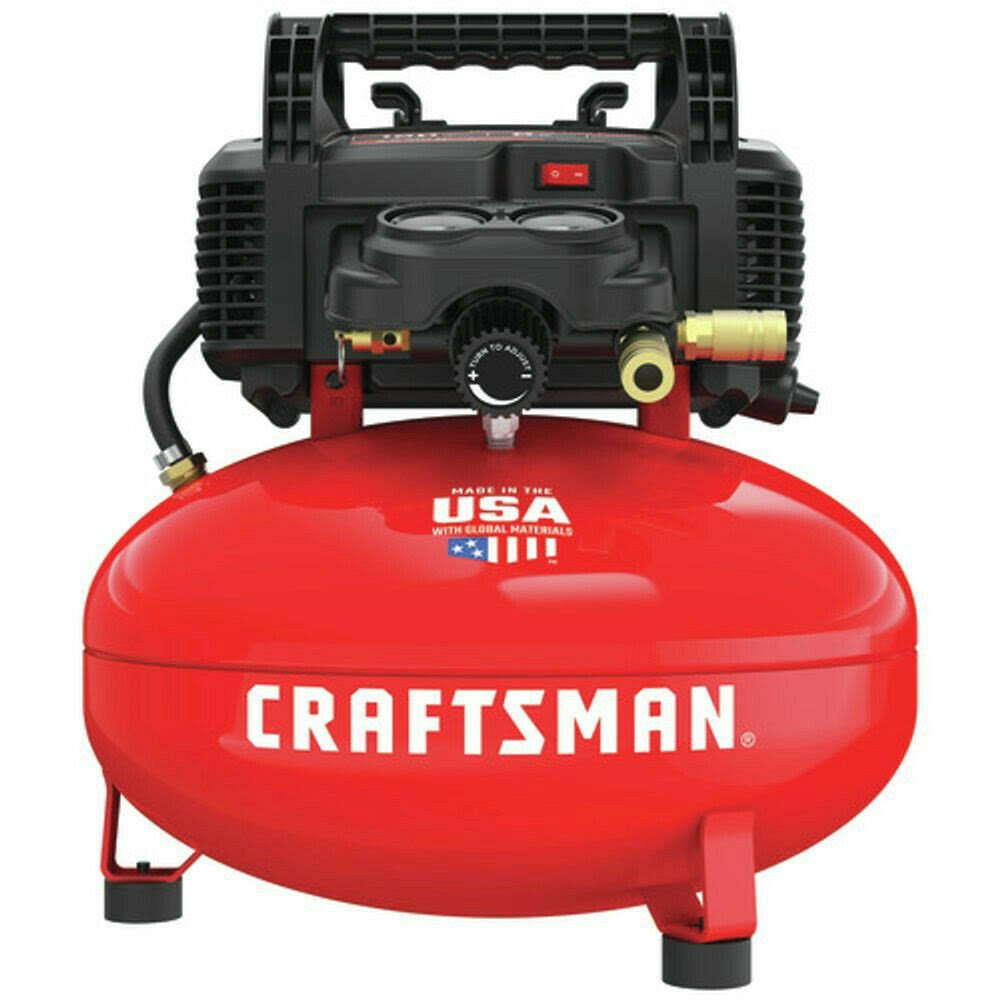 0.8 HP 6 Gallon Oil-Free Pancake Air Compressor Q3290
