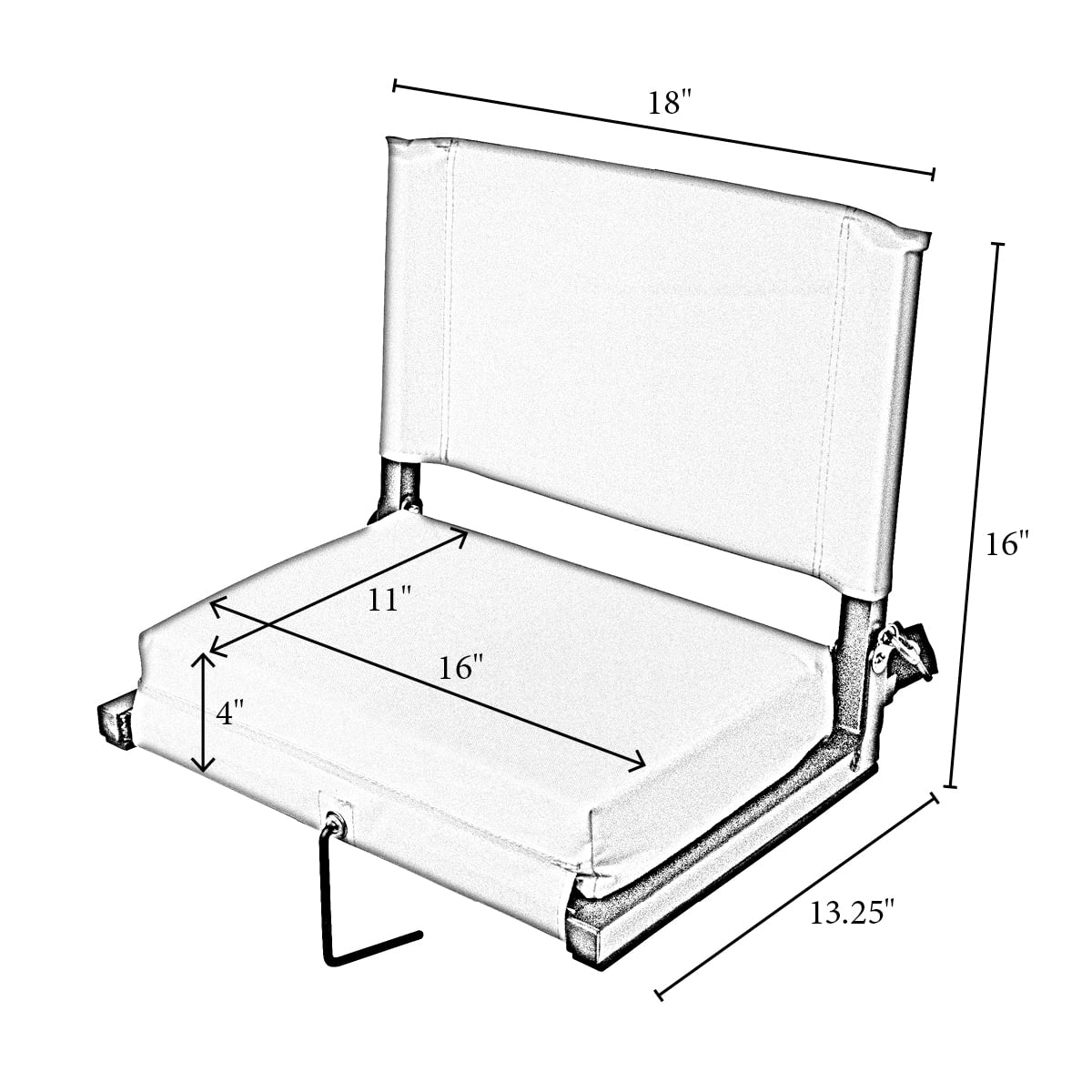 Stadium Chairs for Bleachers with Back Support Q633