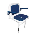 Blue U-Shaped Seat with Back and Arms N607508