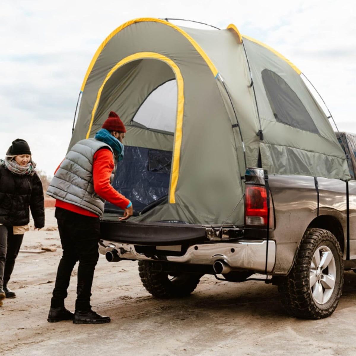 Waterproof PU2000mm 2-Person Truck Tent for 6.2-6.8 Ft Bed with Carry Bag Y3299