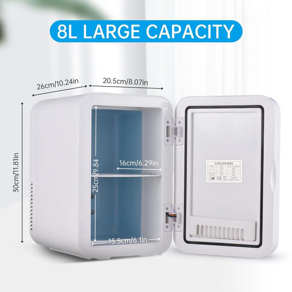 8 Liter Touchscreen Portable Thermoelectric Cooler and Warmer Fridge J6008