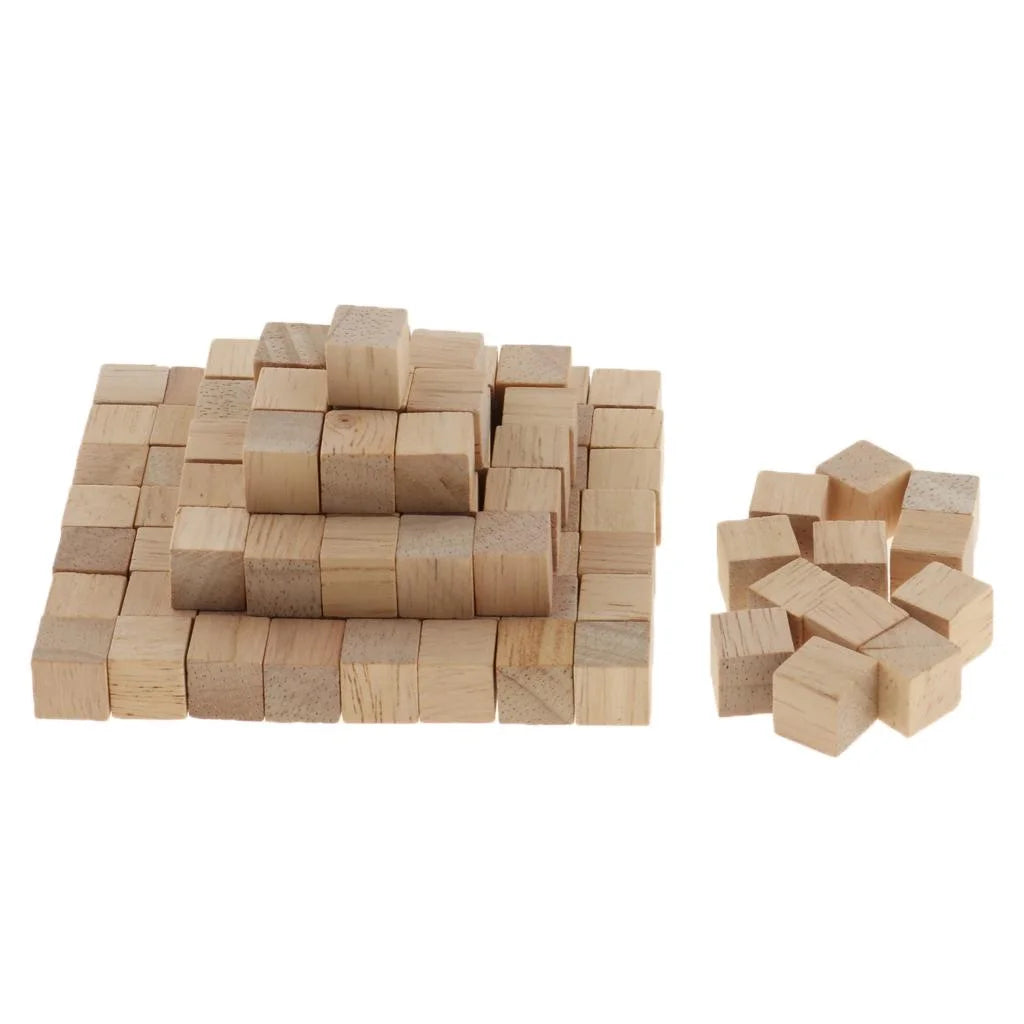 400pcs Natural Wooden Building Blocks Cubes Set X6767
