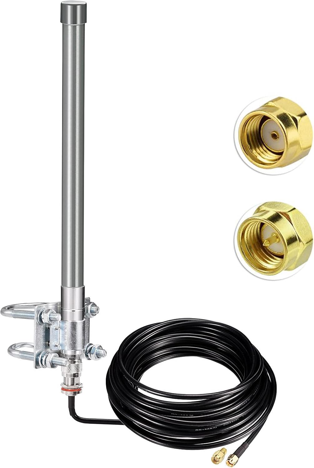 31.5inch 5.8 dBi Antenna 915MHz Lora Antennas Low Loss Cable 3.3ft Pack of 2 C10791