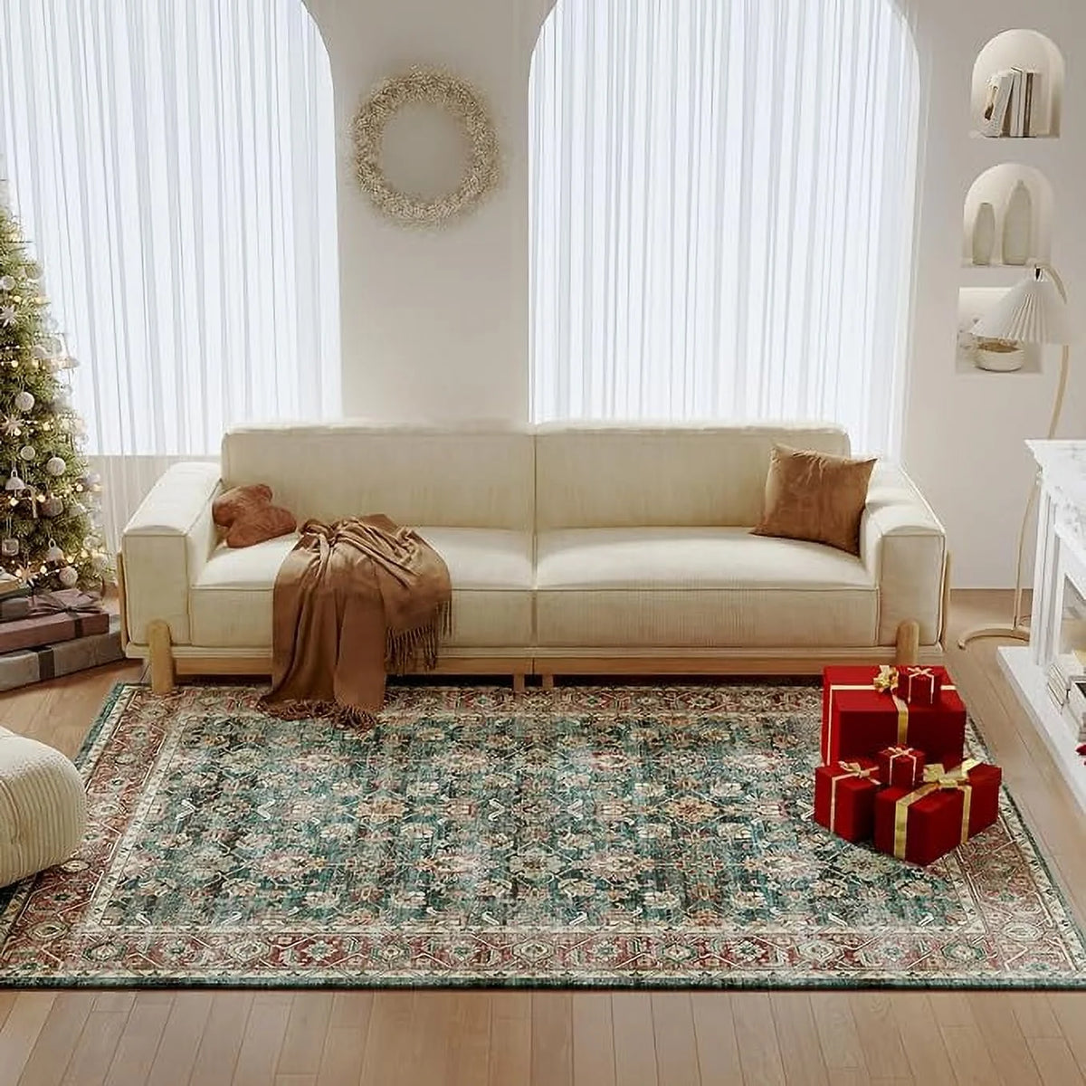 Washable Vintage Area Rug 3' x 5' N16929