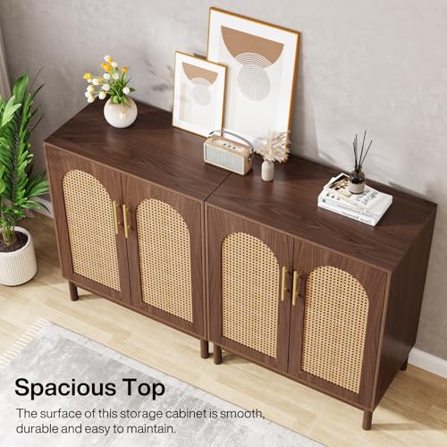 Set of 2 Rattan Sideboard Buffet with Storage Z9874