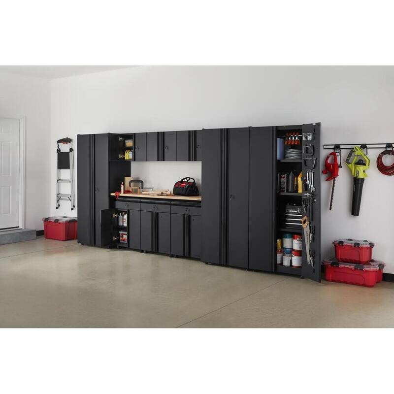 10-Piece Welded Steel Garage Storage System in Black A6725