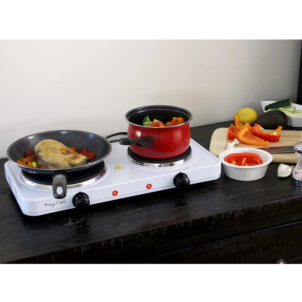 White Dual Burner Cooktop Z2862