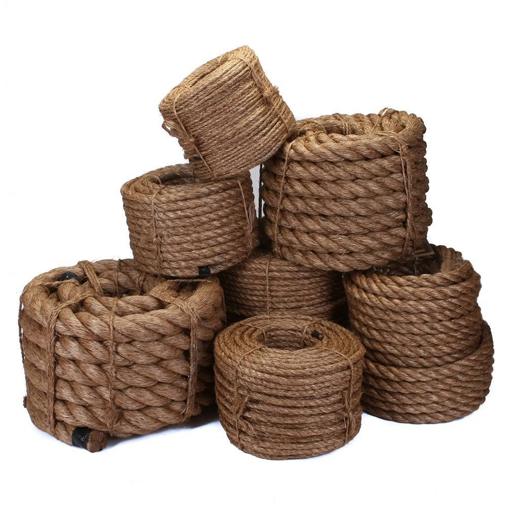 Natural Manila Rope Cordage 1.25 inch x 10 Feet Twisted Cord S679882