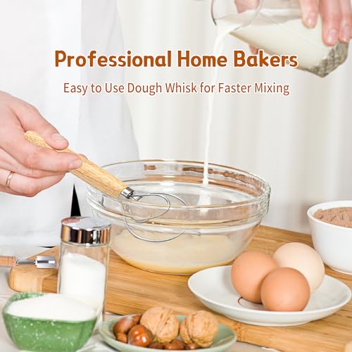 9" & 10" Round Sourdough Proofing Basket with Linen Liner, Silicone Bread Sling, Bread Lame, Danish Dough Whisk, Dough Scraper Kit, Silicone Brush & Bowl Scraper Y758227