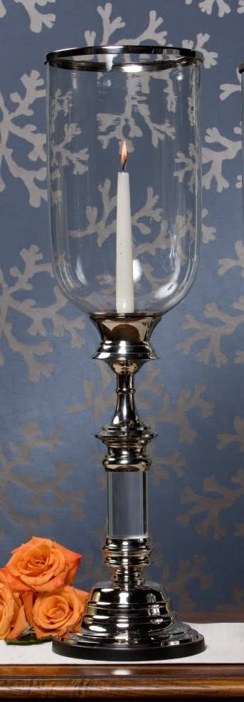 Silver Lucite Stem Hurricane B520198
