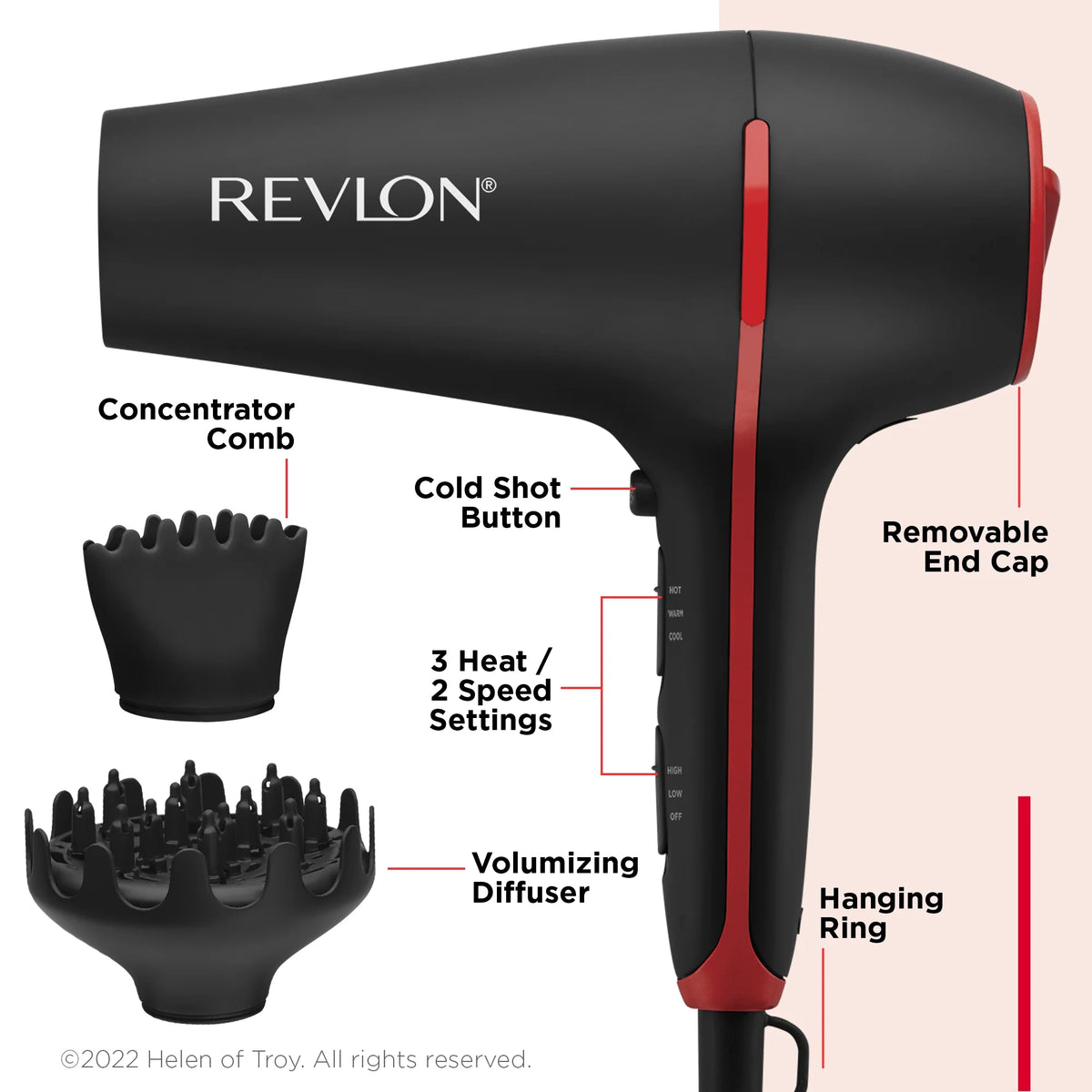 Black Ceramic Hair Dryer Y409100