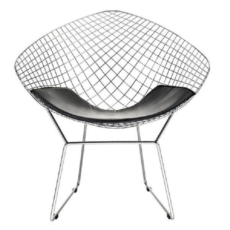 Black Faux Leather Papasan Chair Y991