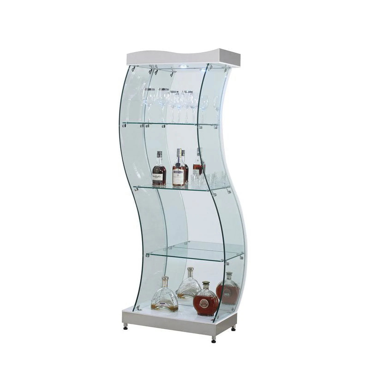 35.6" Steel and Glass Curio Cabinet R641557