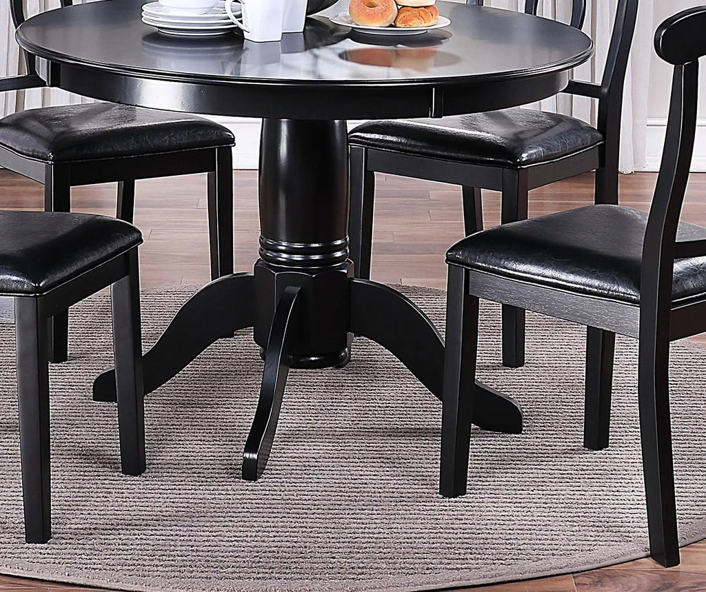 5pc Round Dining Table Set with 4 Cushioned Chairs Y933123