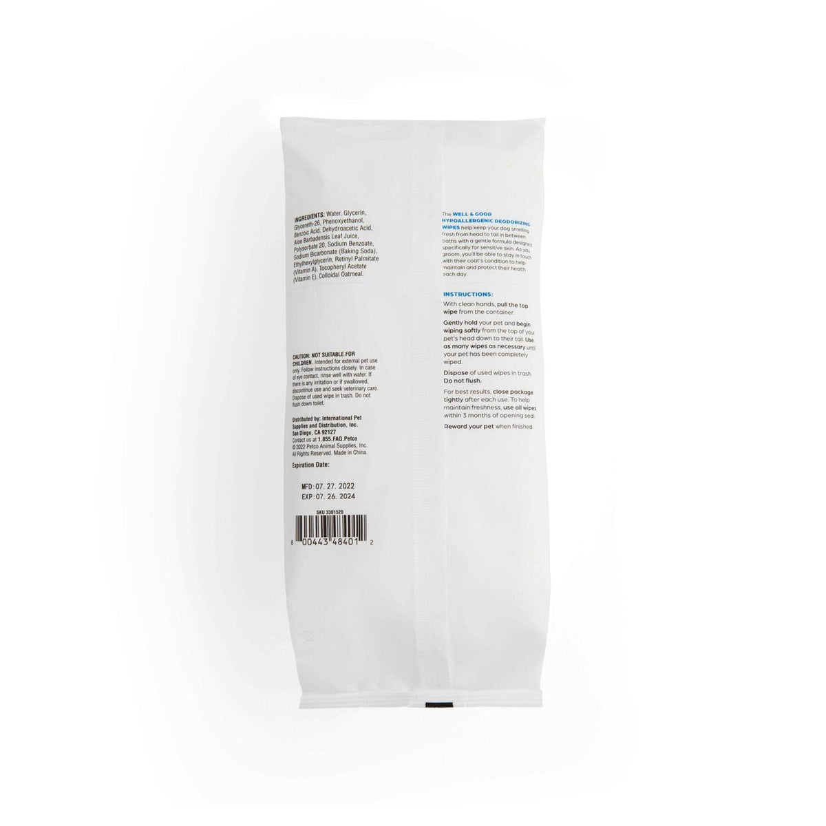 Unscented Dog Wipes M439